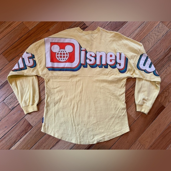 Disney Other - Disney Parks Walt Disney World Retro Logo Yellow Spirit Jersey Adult Size Small